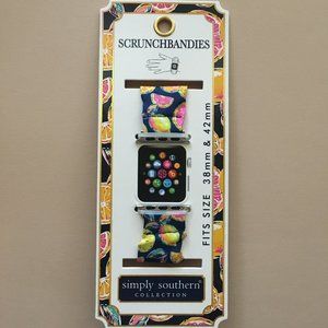 NWT Simply Southern Apple Watch Band ScrunchBands Zest Pattern